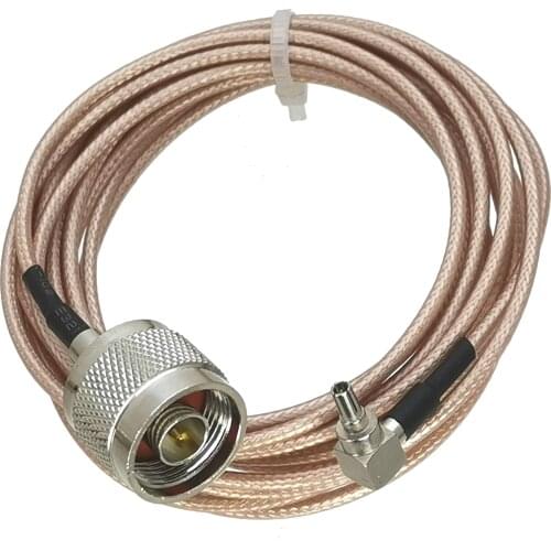 1Pcs RG316 N Male plug to CRC9 Male Plug Right angle RF Jumper pigtail Cable 4inch~10M RF Coaxial connector