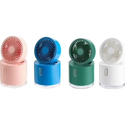 Folding Humidifier Fan Desktop Can Shake Your Head Desktop Air Conditioning Spray Fan