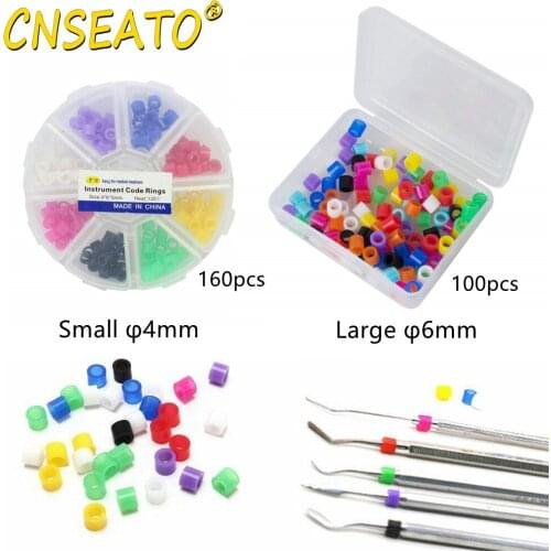 Dental Lab Instrument Identification Ring Code Rings Silicone Circle Dentistry Tool Kit Mix Color Equipment Supplies Large Samll