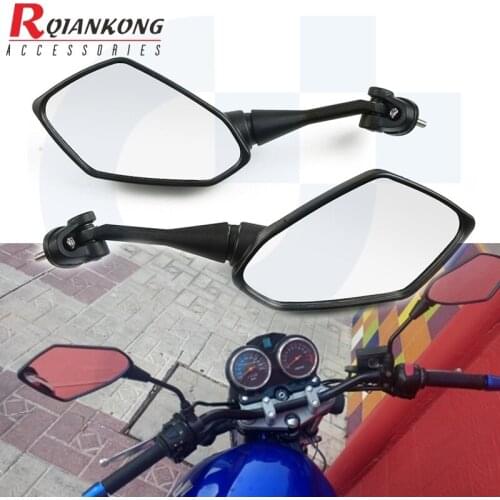 Universal Moto Mirrors Adjustable Rear View Mirror For Kawasaki VULCAN S650cc Tourer ZZR600 W800 ZZR ZX10R ZX7R ZXR 400 H2 636