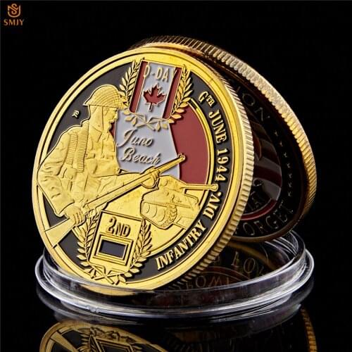 WWII 1944.6.6 D-Day Gold Beach Challenge Military Army Coins 50th Infantry Division Northumbrian Collectibles Coin