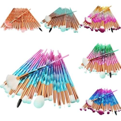 20Pcs/Set Multicolor Makeup Brushes Set Eye Shadow Foundation Powder Eyeliner Eyelash Lip Make Up Brush Cosmetic Beauty Tool Kit