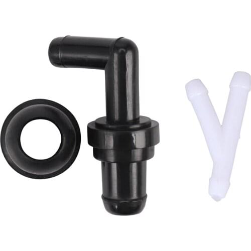 90 Degree PCV Valve and Grommet Kit for Honda / Toyota with 50Pcs Car Garden Home Y Piece Tube Pipe Hose Connector