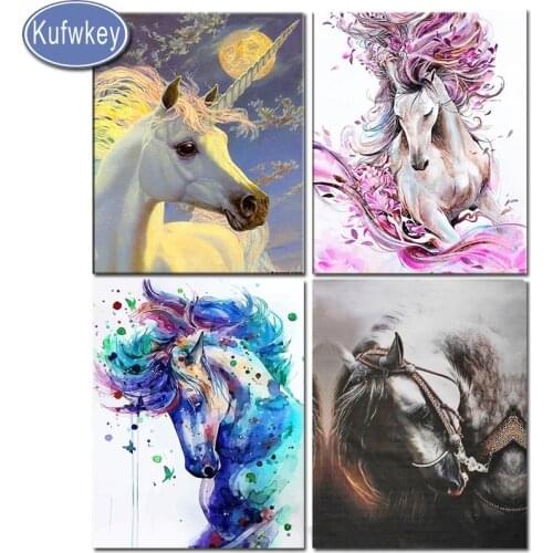 5D Diy lay out Diamond Embroidery Walking Horse Diamond mosaic Unicorn animals Diamond Painting Cross Stitch home Decoration