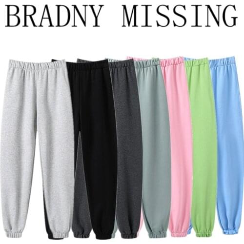 Oversize Women Soft Cotton High Waist Pants 2021 Spring-autumn Fashion Ladies High Street Pants Female Solid Color Trousers