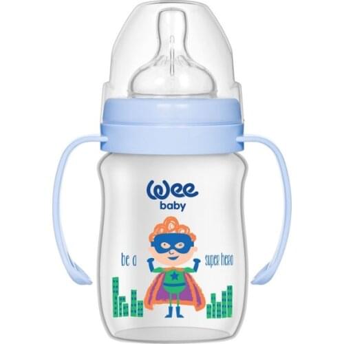 Klasik Geniş Ağızlı Kulplu PP Biberon 150 ml