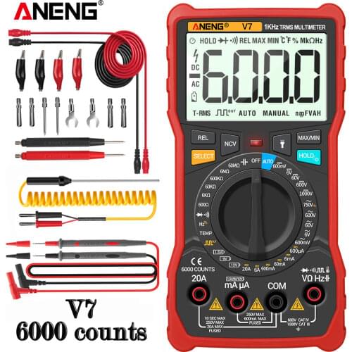 ANENG V7 Digital Multimeter 6000 Counts Avometer Transistor Capacitor Tester Multimetro Digital Profissional Lcr Meter Multimetr