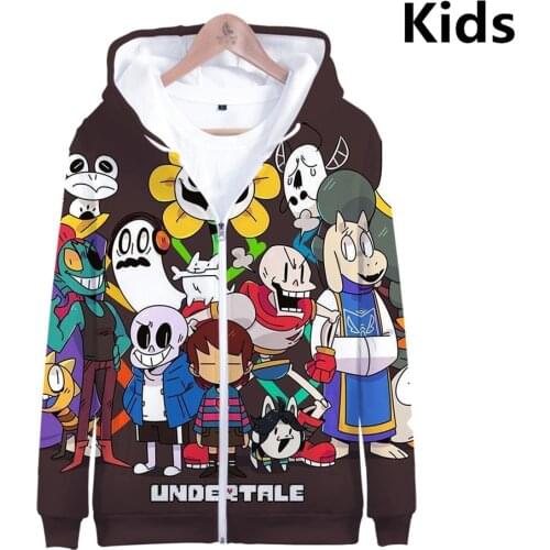 3 To 14 Years Kids Hoodies 3D Undertale Sans Printed Hoodie Sweatshirt Boys Girls Harajuku Cartoon Jacket Coat Children Clothes