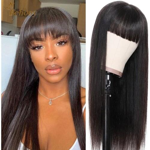 Long Straight Synthetic Wig with Bangs for White/Black Women Nature Black Pink Blue 613 Wigs Cosplay Female Hair Wig