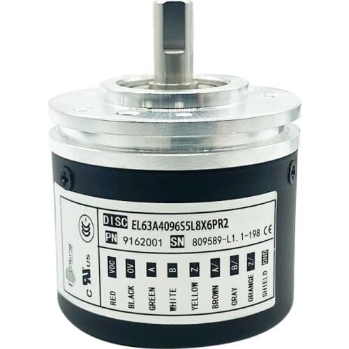 For sizing machine Encoder textile EL63A4096S5L8X6PR2 4096 line rotary optical encoder outer diameter 63mm
