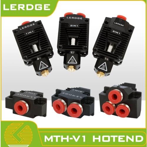 LERDGE MTH 3D Printer Hotend V6 Extrusion Head Extrude Hot End Kit TITAN BMG Bowden Extruder Mount Heat Break Parts 1.75MM 24V