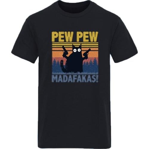 Round Neck T-shirt For Man Pew Madafaka Summer High Quality Brand Clothing Tops Hip Hop Retro New Arrival Black Homme Camisetas