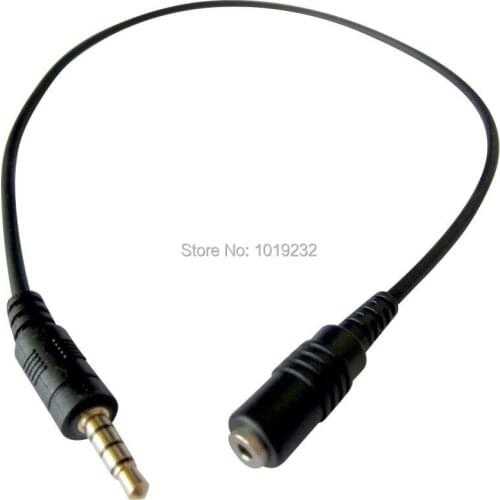 Free Shipping GOLD-Plated 2.5mm plug headset to 3.5mm smartphone 3.5mm MALE TO 2.5mm FEMALE headset headphones adapter 3.5mm