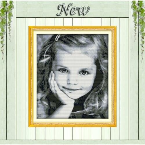 Innocence beautiful girl angel painting counted printed on canvas DMC 14CT 11CT DIY Cross Stitch Embroidery kits Needlework Sets