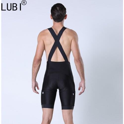 LUBI Men Cycling Bib Shorts Summer Italy Lycra Road Bike Tights Race Bicycle Pants MTB Overalls Sponge Pad For Long travel