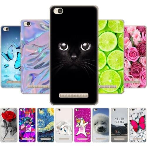 Fashion TPU Phone Case For xiaomi Redmi 4A Soft Silicone Painting Case for Redmi 4A Hongmi 4a 5.0 inch protective coque flower
