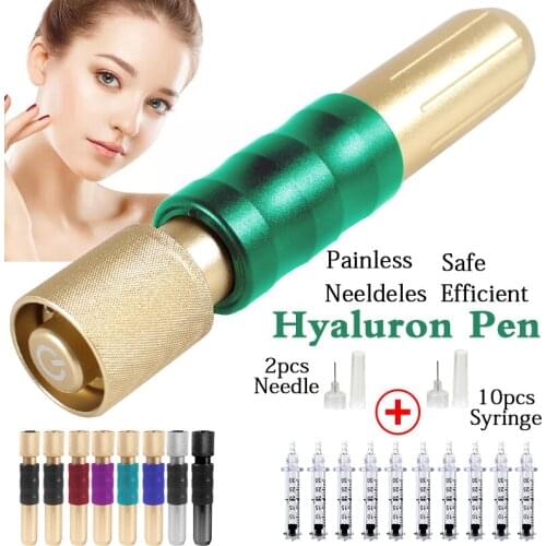 Newest No-Needle Mesotherapy gun atomizer hyaluronic stift pen lip dermal filler injector Anti-wrinkle meso hyaluron acid pen