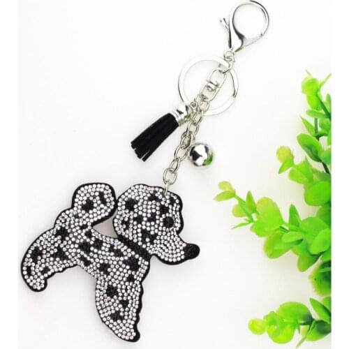 New Car Keychain Dog Key Chain with Crystal Rhinestone Key Chain Cool gifts Key Women
