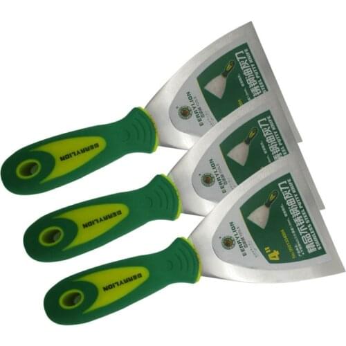 Stainless steel 1'' 2" 3" 4" 5'' 6'' Putty Knife Scraper Blade Shovel Carbon Steel Wall Plastering Knife Hand Construction Tools