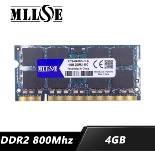 MLLSE ram DDR2 4gb 8gb 800 Mhz PC2-6400 sdram laptop, memoria ram ddr2 4gb 800Mhz pc2-6400s notebook, 4g 4gb ddr2 memory