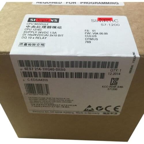 Original Factory Agent, New Original Module 6ES7 214-1HG40-0XB0 6ES7214-1HG40-0XB0