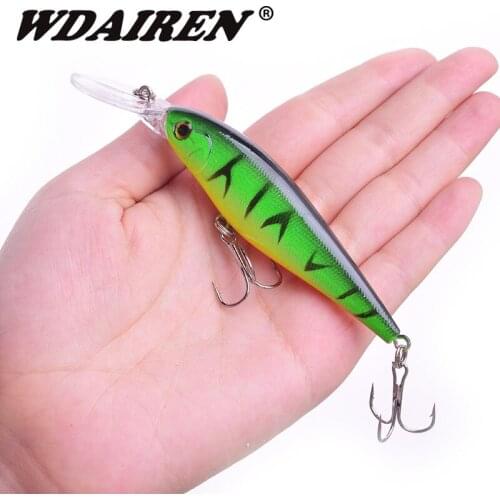 WDAIREN Flaoting Minnow Fishing Lures 11cm 10g Deep Diving Wobbler Bass Pike Artificial Hard Bait With Treble Hooks Pesca Tackle