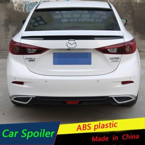 For Mazda 3 Axela Rear Bumper diffuser front lip ABS Plastic Rear Spoiler Bumper Protector fit 2014 2015 2016 2017 2018 2019