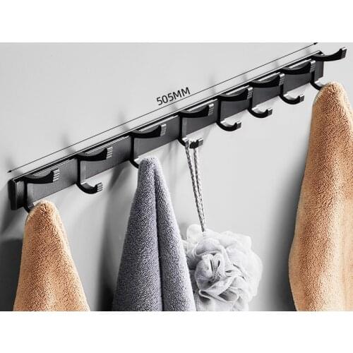 Heavy Duty Wall-mounted Hanging Bathroom Hook Rack Clothes Towel Coat Double Hooks Toilet Shower Robe Door Hanger With Screw