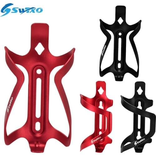 Bicycle Accessories 2 Pieces Set SWTXO Bottle Cage With Screws Ultra-Light Aluminum Alloy Mountain Road Bike Bottle Cage Eed Bla