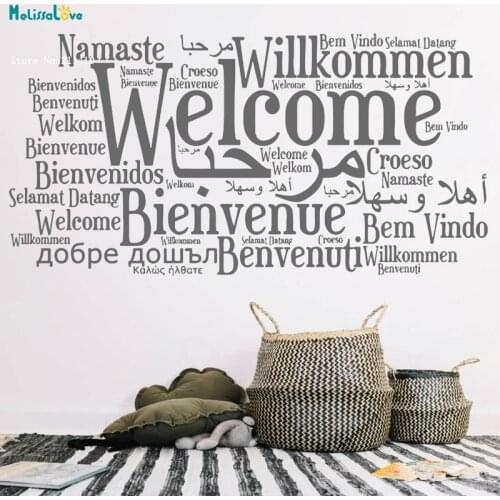 Several Words Welcome Text Wall Sticker Sweet Phrases Office Home Shop Restaurant Letter Decals Vinyl Window Decor YT3681