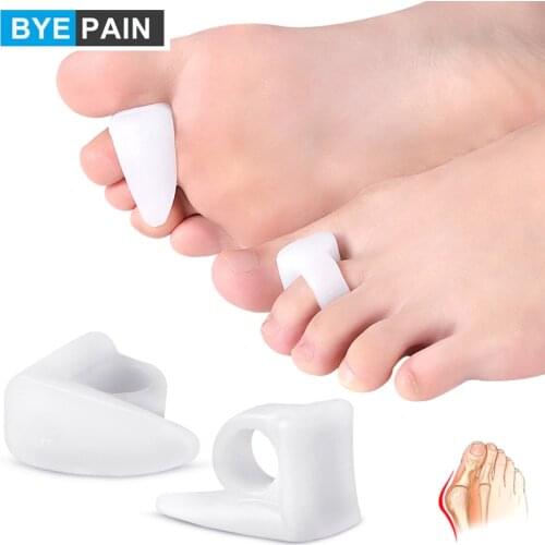 1Pair Gel Toe Spacers Toe Separators for Foot Pain, Overlapping Toes & Crooked Toes, Silicone Toe Spreaders & Bunion Correctors