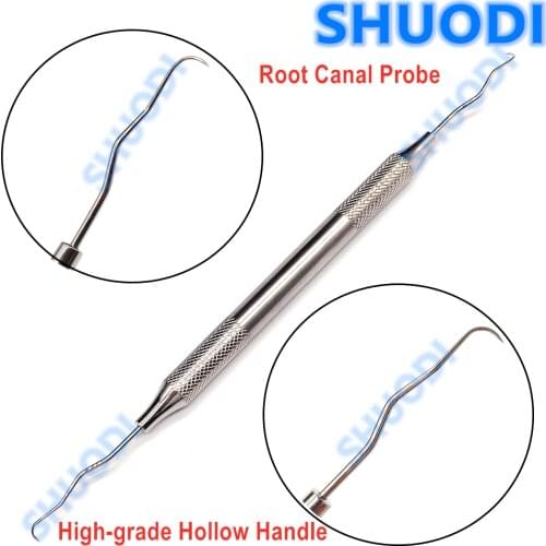1 piece Hollow Handle Dental Root Canal Probe Explorer with Scaler Dental Probe High Quality teeth Whitening Instrument Tool