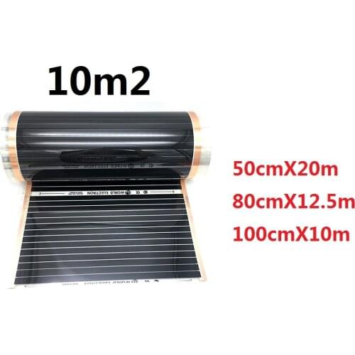 10m2 Infrared Underfloor Heating Film 220w/m2 Carbon Floor Warming Mat Made in Korea