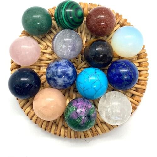 2 Pieces of Natural Stone Round Beads Horizontal Hole Malachite Amethyst Topaz Opal Lapis Lazuli Agate Turquoise for DIY Jewelry