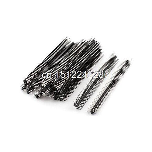 20Pcs 2.54mm Pitch 80-Pin Male Dual Row 90 Degree Pin Header Strip