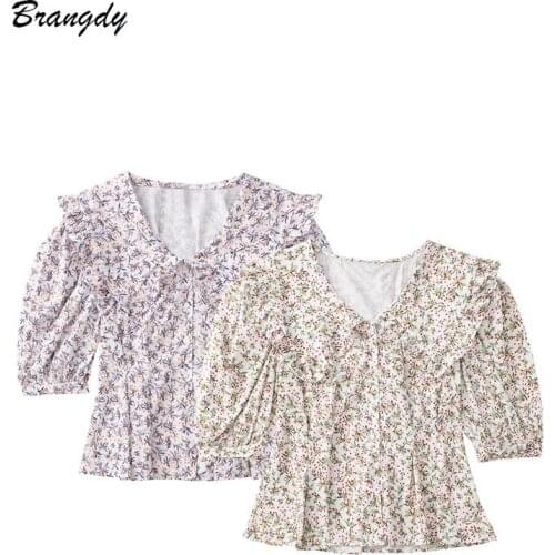 Блузки с цветами Brangdy China At AliExpress
