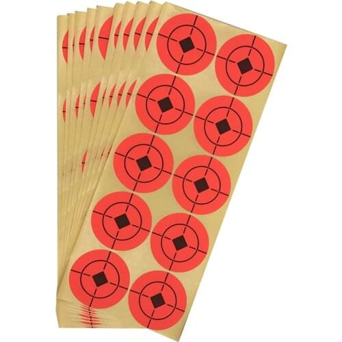 Target House Neon Orange self adhesive 2-Inch Bullseye Target Stickers for shooting ,250 Targets