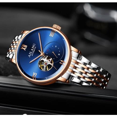 Relogio Masculino AILANG Watch Automatic Mechanical Watches Mens Full Steel Man Business Fashion Wristwatch Man Luxury Gifts