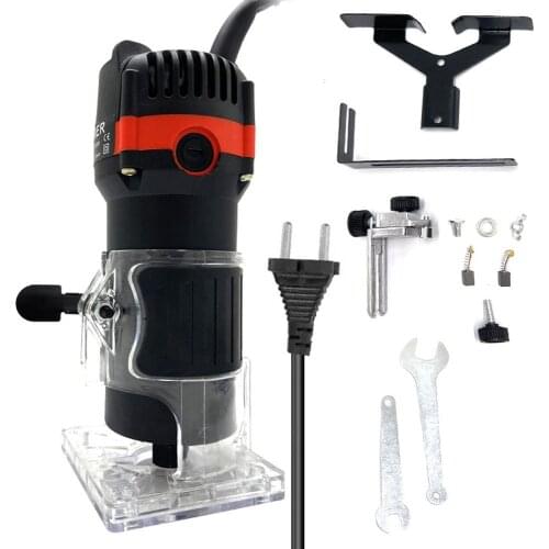 Woodworking Electric Trimming Machine Electromechanical Wood Milling Engraving Slotting Machine Brush Motor Wood Router