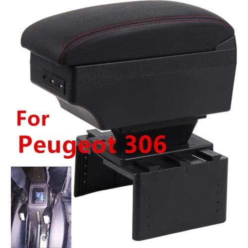 For Peugeot 306 armrest box for Peugeot 306 universal car center console modification accessories with USB