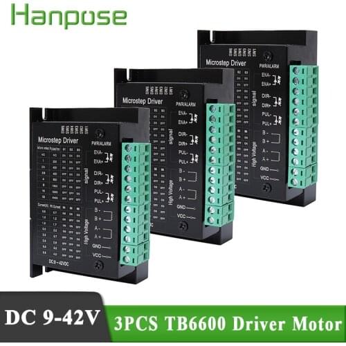 3PCS Nema 34 Stepper Motor Driver TB6600 upgrade s109aftg 42/57 Nema17 4A DC9-40V 1 axis Stepping Motor CNC Engraving Machine