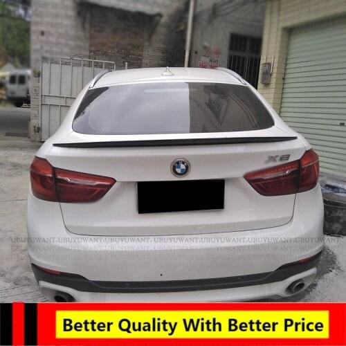 UBUYWUANT ABS Plastic Unpainted Primer Color Rear Trunk Boot Wing Roof Lip Spoiler Auto Part For BMW F16 X6 2014-2018
