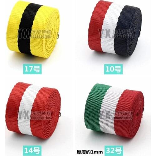 New 32mm Wide Cotton Webbing 5 Meters DIY Sewing Bags Shoulder Belts Clothes Buckles Craft Straps Accessories