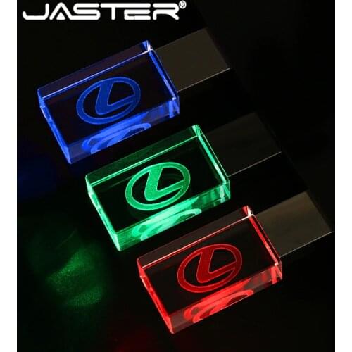 JASTER lexus crystal + metal USB flash drive pendrive 4GB 8GB 16GB 32GB 64GB 128GB External Storage memory stick u disk