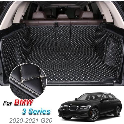 Custom Leather Car Trunk Mats For BMW 3 Series G20 2020 2021 Rear Trunk Floor Mat Tray Carpet Cargo Liner Accessories