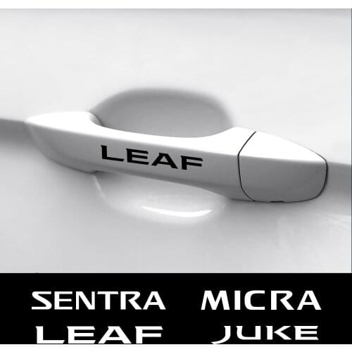 Fashion Decals Car Door Handle Stickers For Nissan Qashqai Juke Leaf Micra Sentra Maxima Murano Tiida Pulsar Auto Accessories