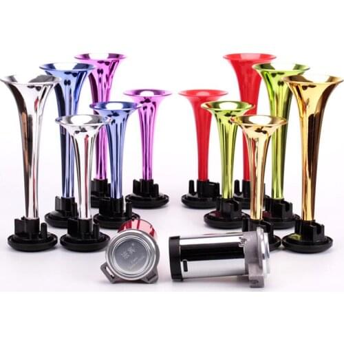Powerful Durable 12V Car Boat Truck 125db Air Horn Compressor Dual Tone Trumpet Ultra Loud Kit