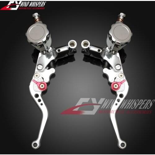 Motorcycle 7/8" 22mm Modified Chrome Hydraulic Left & right Clutch brake Master Cylinder For Ducati Honda Yamaha Kawasaki Suzuki