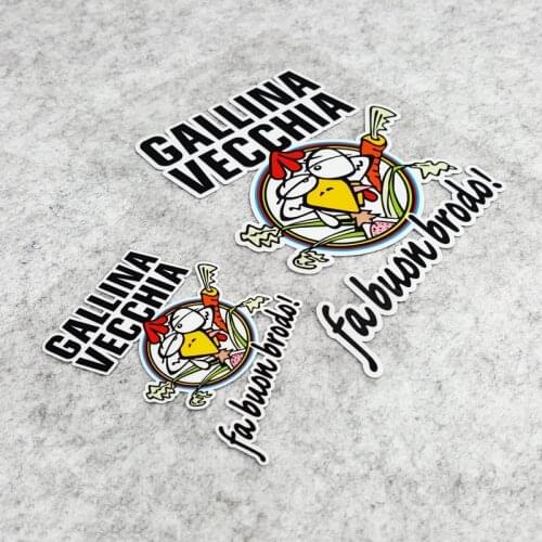 Motorbike Helmet Automobile Tail Window Stickers Car Styling Tape Decals for Chicken Rossi Gallina