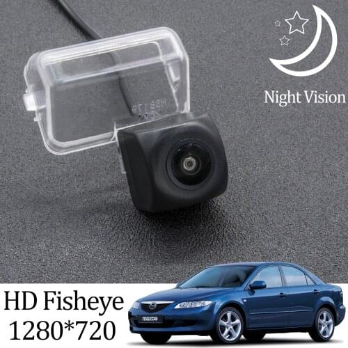 Owtosin HD 1280*720 Fisheye Rear View Camera For Mazda 6 MK1 2002 2003 2004 2005 2006 2007 Car Backup Reverse Parking Monitor